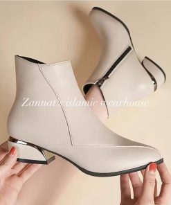 China Premium  Leather Quality Ladies boot 1+ high hill