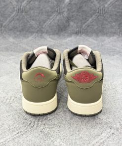 Alternative view of Jordan 1 Low Travis Scott Olive (Grade  Ome)