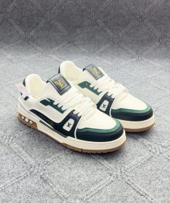 Alternative view of LV Trainer Sneaker - Cream & Forest Green Premium   1.1