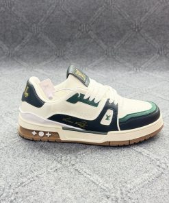 LV Trainer Sneaker - Cream & Forest Green Premium 1.1