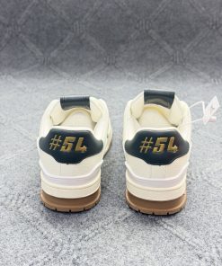 LV Trainer Sneaker - Cream & Forest Green Premium 1.1 - Image 3