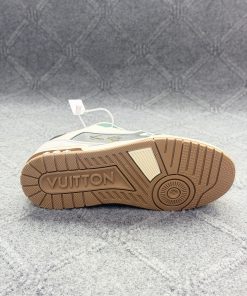 LV Trainer Sneaker - Cream & Forest Green Premium 1.1 - Image 4