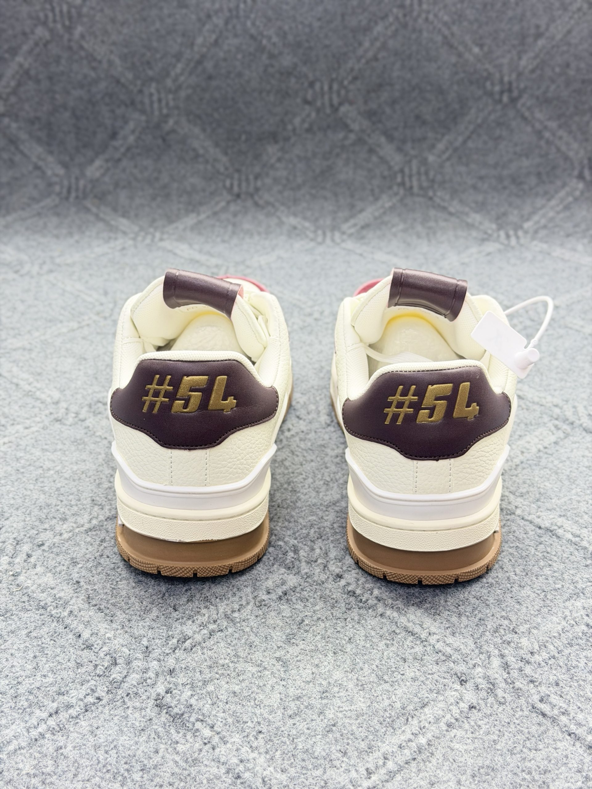 LV Trainer Sneaker - Cream & Burgundy Premium Edition 1.1 - Image 3