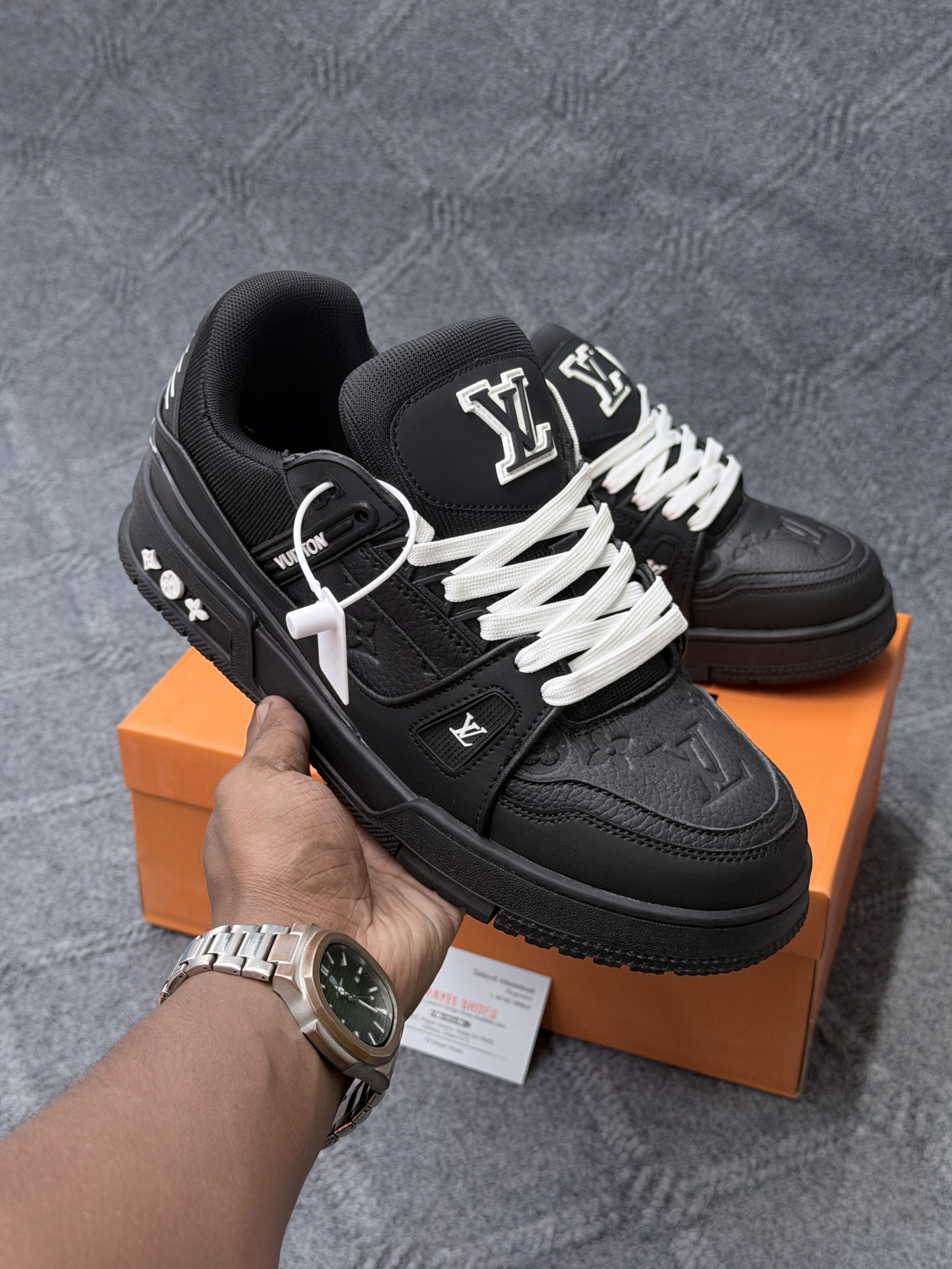 Louis Vuitton Trainer Black (Premium Quality) - Image 2